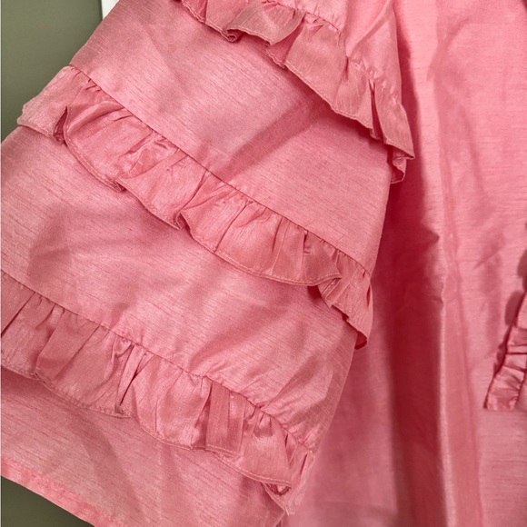 Elizabeth Wilson Pink Ruffled Top - Picture 2 of 6